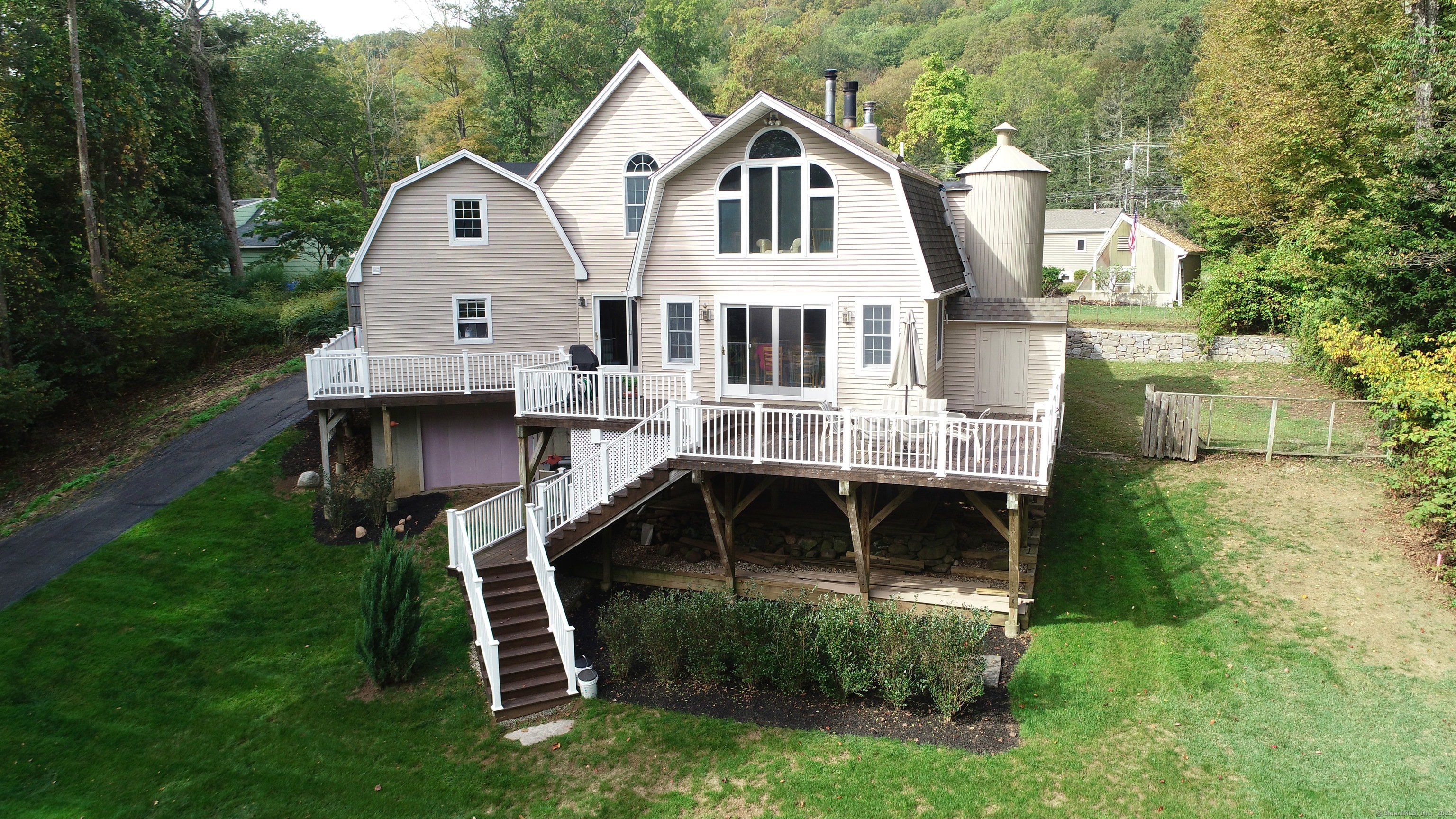 214 Mountain Road Cheshire, CT 06410 - Photo 29 of 40 a aerial view of a house with a yard