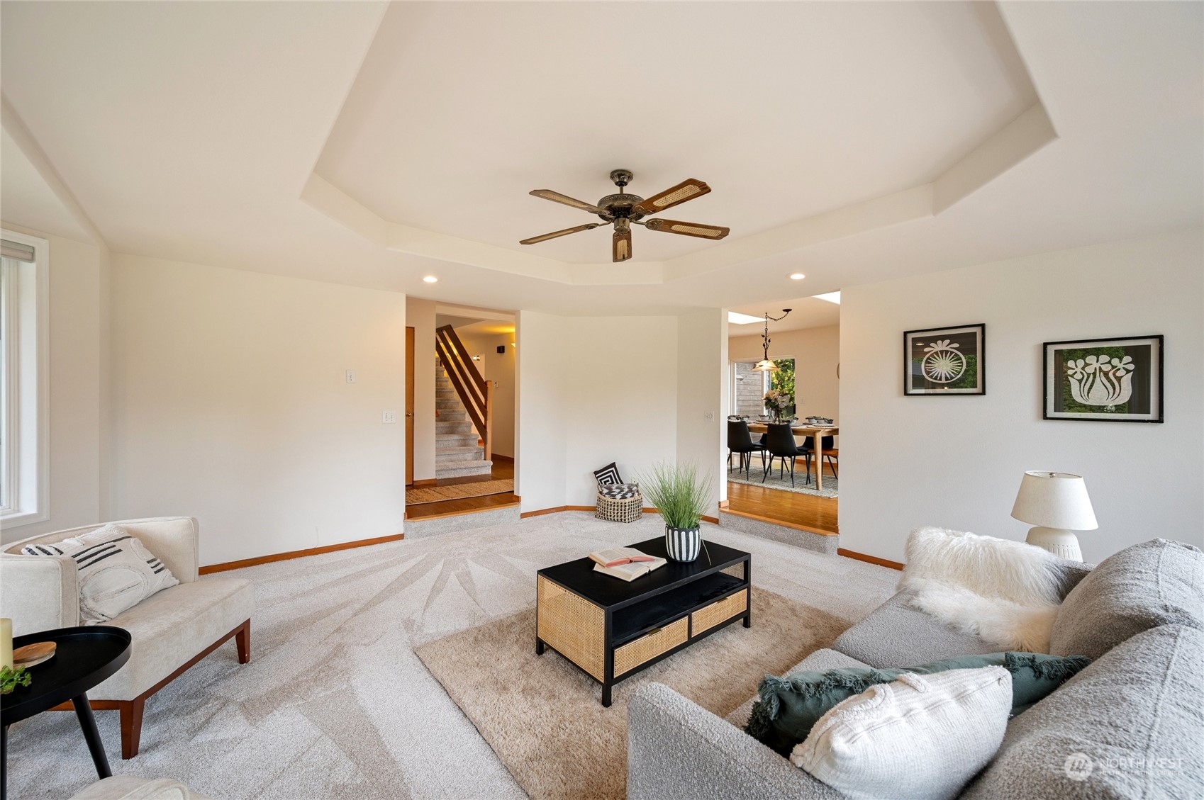 5730 Sand Road Bellingham, WA 98226 - Photo 9 of 40 a living room with furniture and a ceiling fan