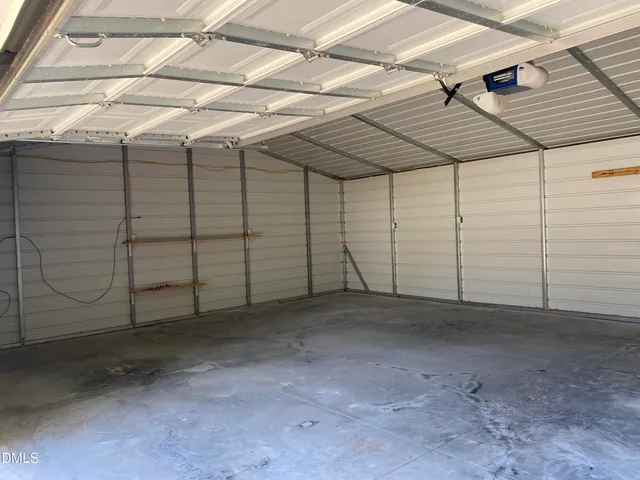 a view of a garage