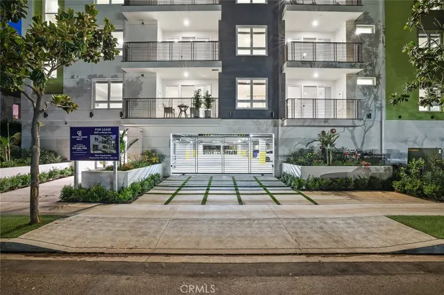 a view of building with yard