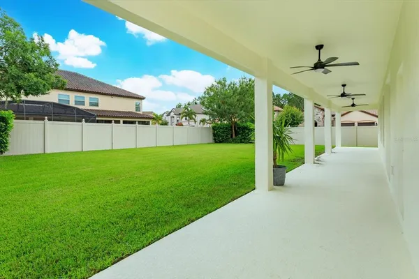 a view of a backyard with a garden