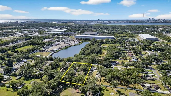 an aerial view of a city