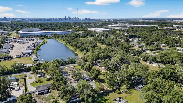 an aerial view of multiple house