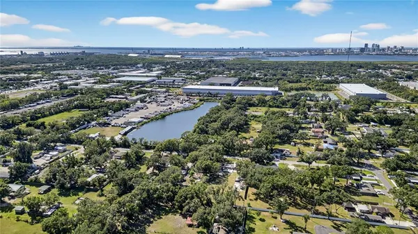 an aerial view of a city with lots of residential buildings