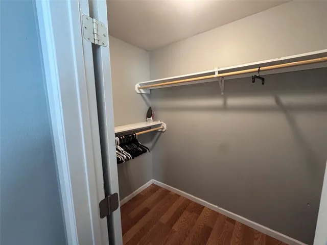 a view of a room with rack on the wall