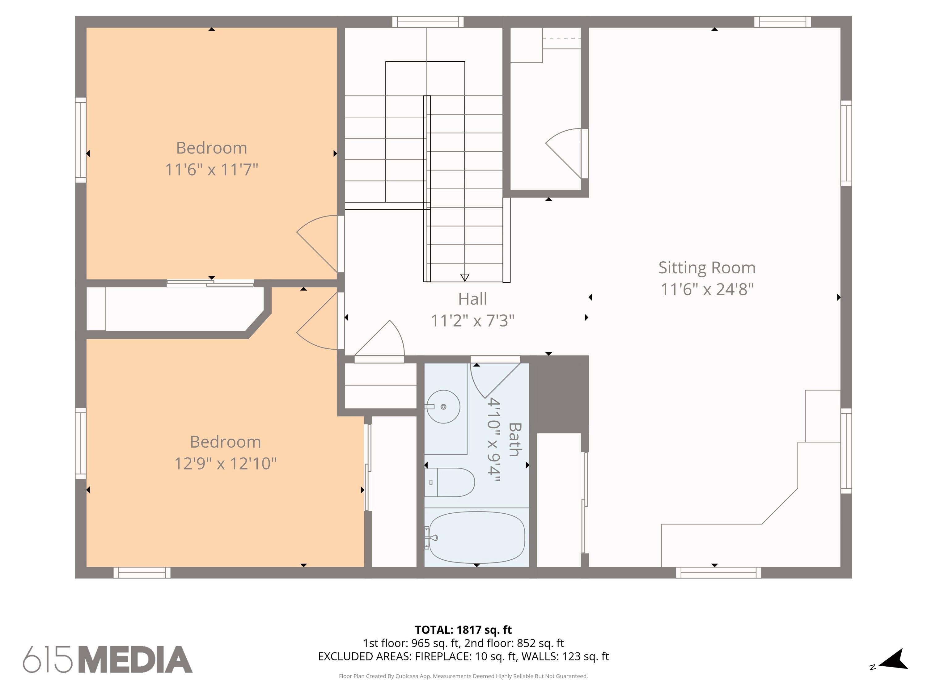161 Willie Shell Road Reliance, TN 37369 - Photo 70 of 70 Willie Shell 2nd story Floorplan