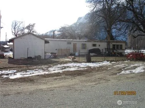 a backyard of a house