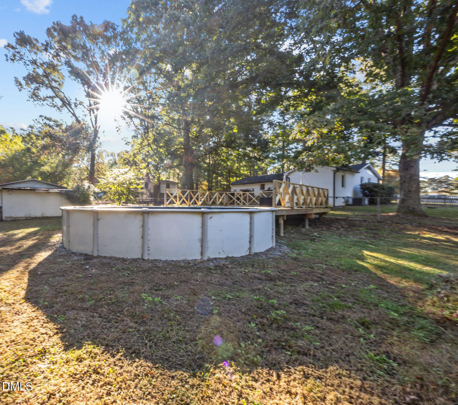9433 Ferrell Road Zebulon, NC 27597 - Photo 28 of 38 Rear view of home, newer pool & deck