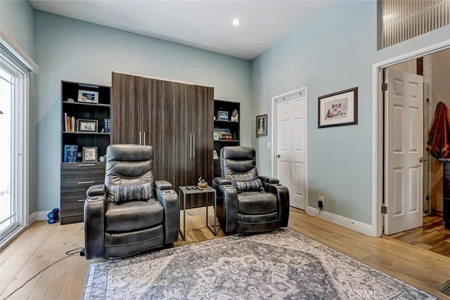 a living room with furniture and a couch