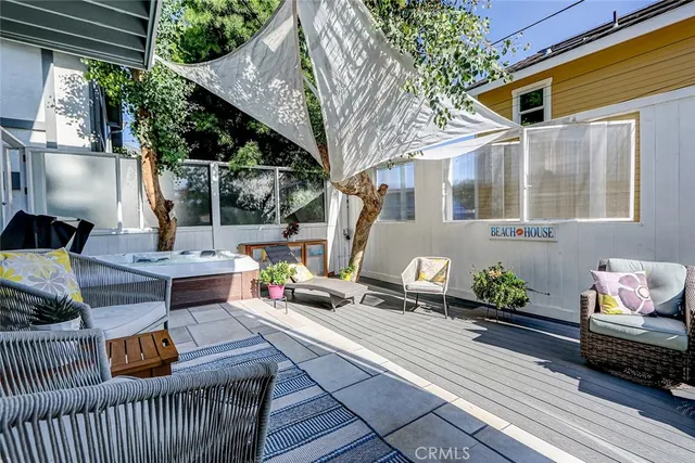 a outdoor living space with patio furniture