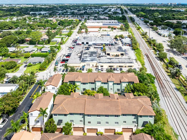 an aerial view of a city