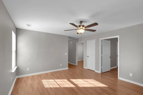 a view of a livingroom with a window