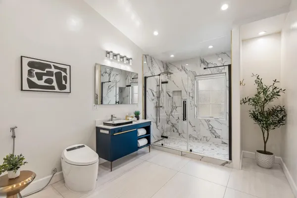 an aerial view of multiple house