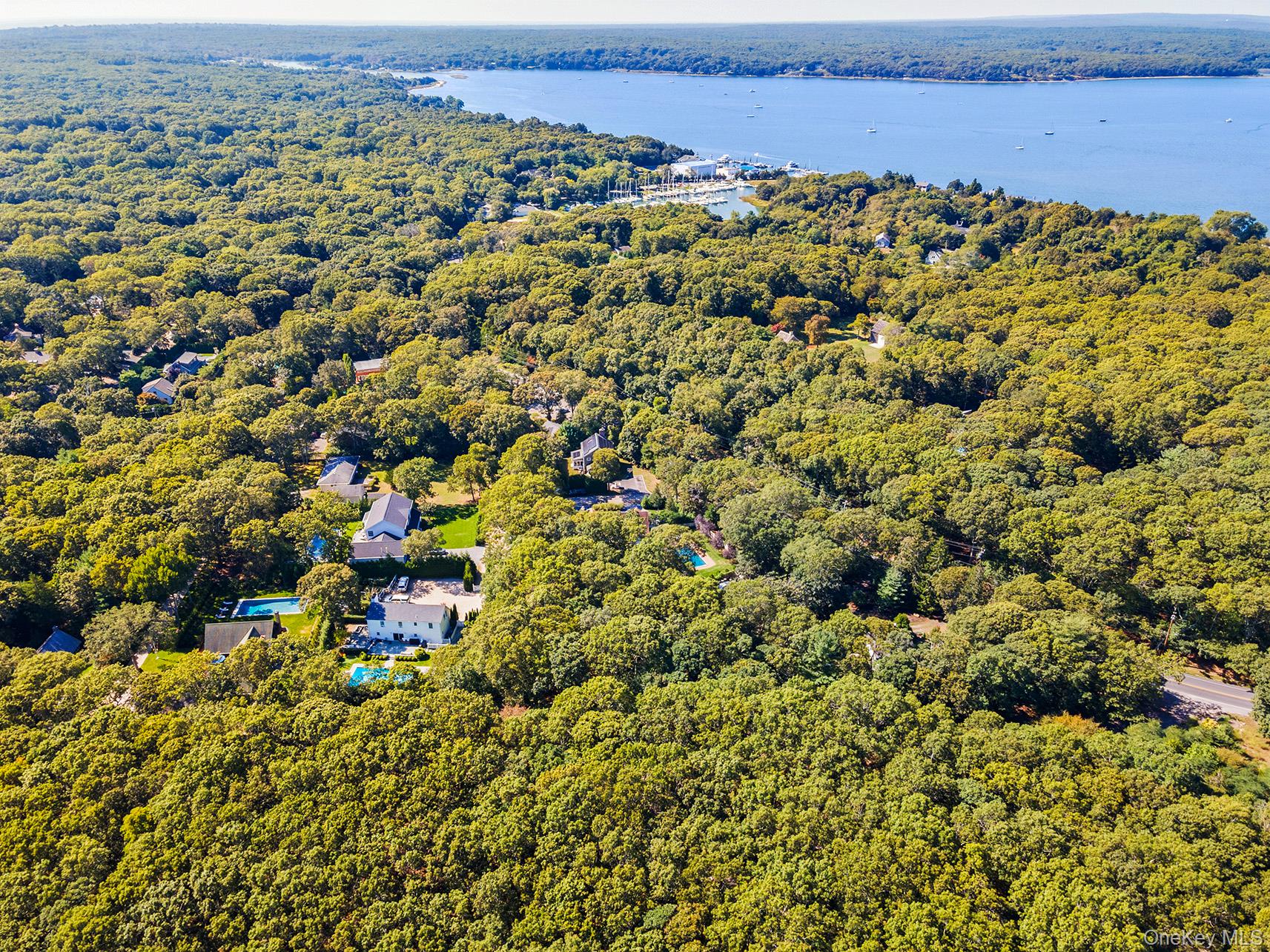 4 Calvin Street East Hampton, NY 11937 - Photo 14 of 23 an aerial view of a houses with a yard