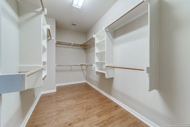 a view of a walk in closet