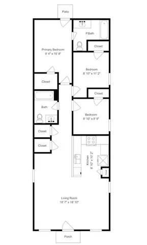 an empty room with wooden floor and window