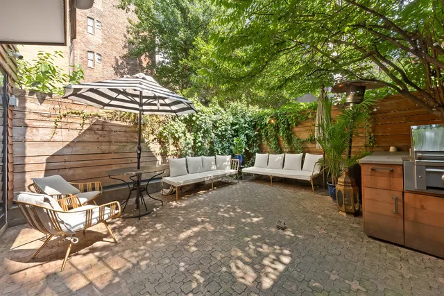 a outdoor space with furniture