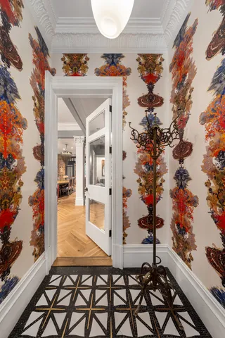 a view of a deck with wooden floor and outdoor space