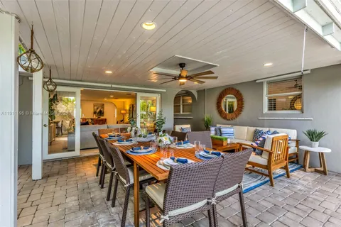 a view of a dining room and livingroom view