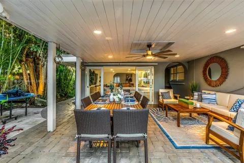 a outdoor space with furniture