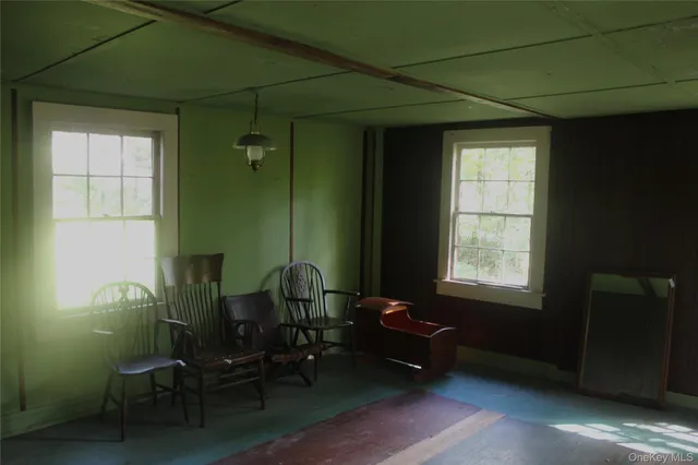 a view of backyard with hardwood