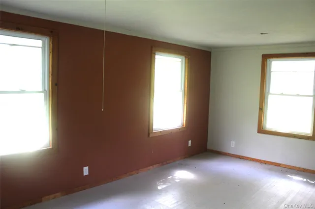 an empty room with a window