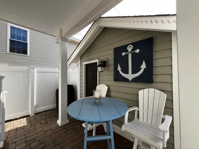 a view of outdoor space with seating space