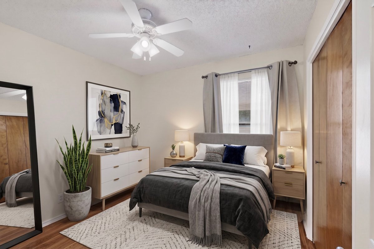 12800 Old San Antonio Road, Unit A Manchaca, TX 78652 - Photo 18 of 28 Virtually staged bedroom 2