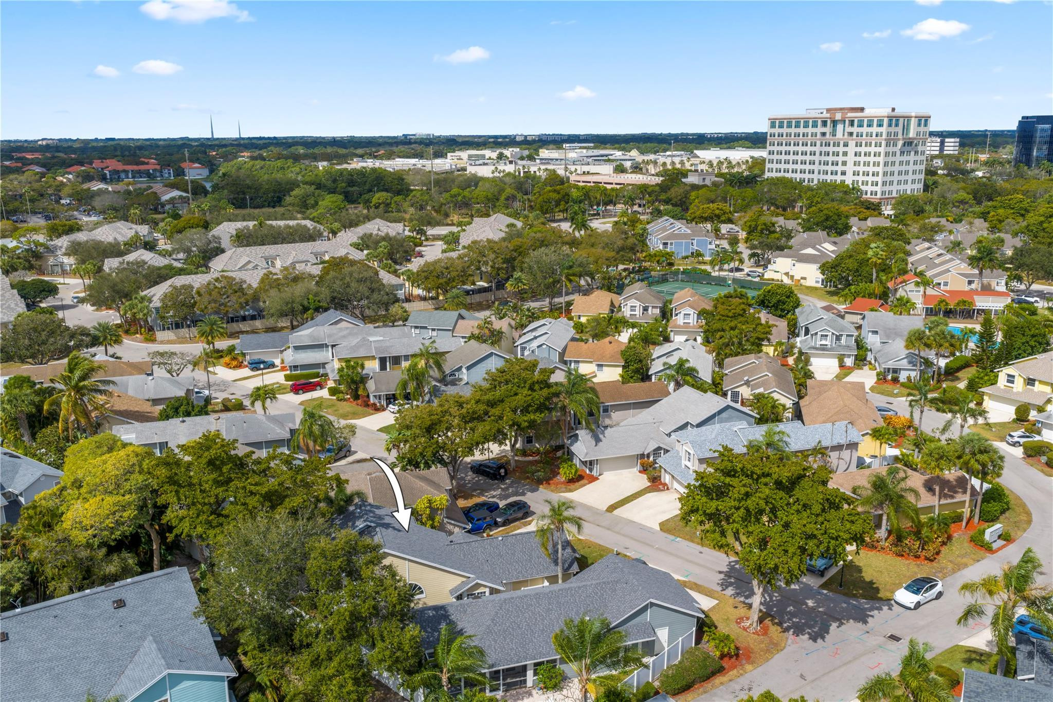 5339 Park Pl Circle Boca Raton, FL 33431 - Photo 40 of 46 an aerial view of residential building with parking space
