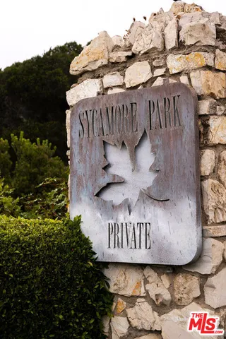 a view of a sign of a park