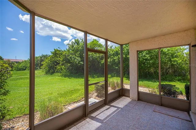 a view of a garden from a window