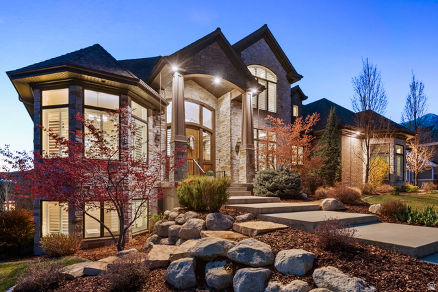 1205 North Elk Rdg Lane, Unit 202 Alpine, UT 84004 - Photo 82 of 88 Stone-clad exterior featuring a prominent bay window
