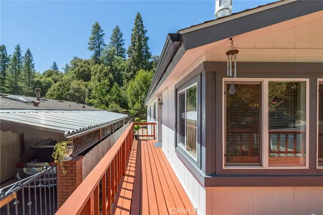a view of a house with a balcony