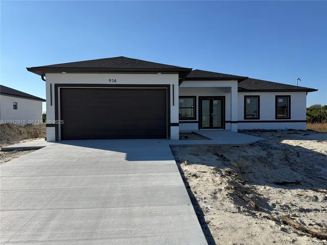 a front view of a house