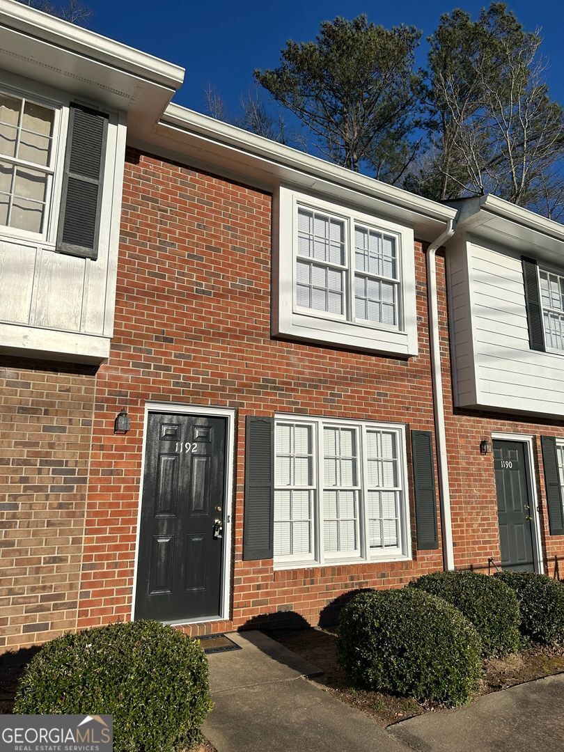 a front view of a house