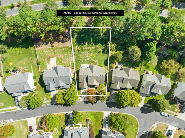 an aerial view of multiple house