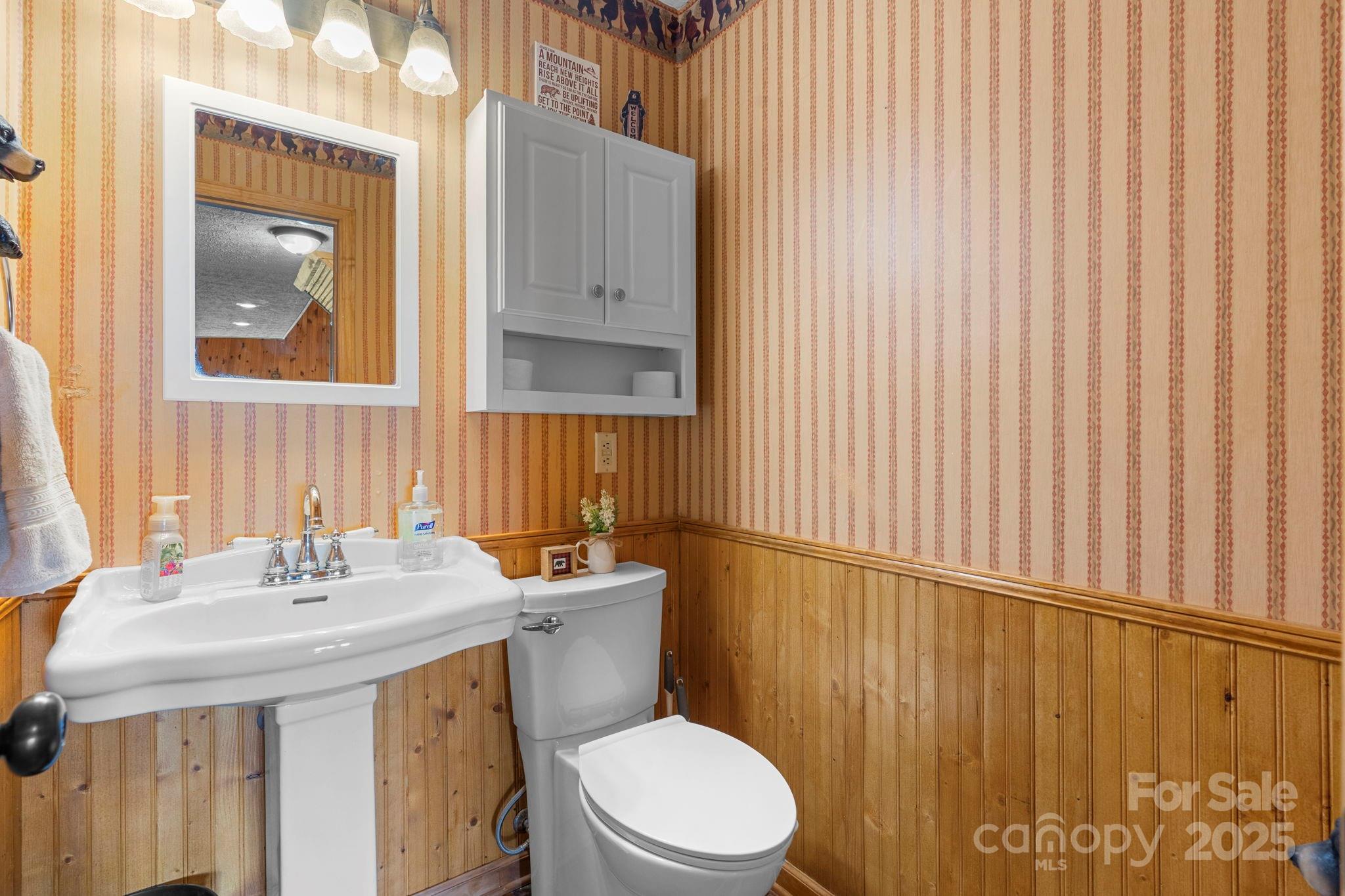 4415 Laurel Ridge Drive Lenoir, NC 28645 - Photo 20 of 48 a bathroom with a sink a toilet and shower curtain