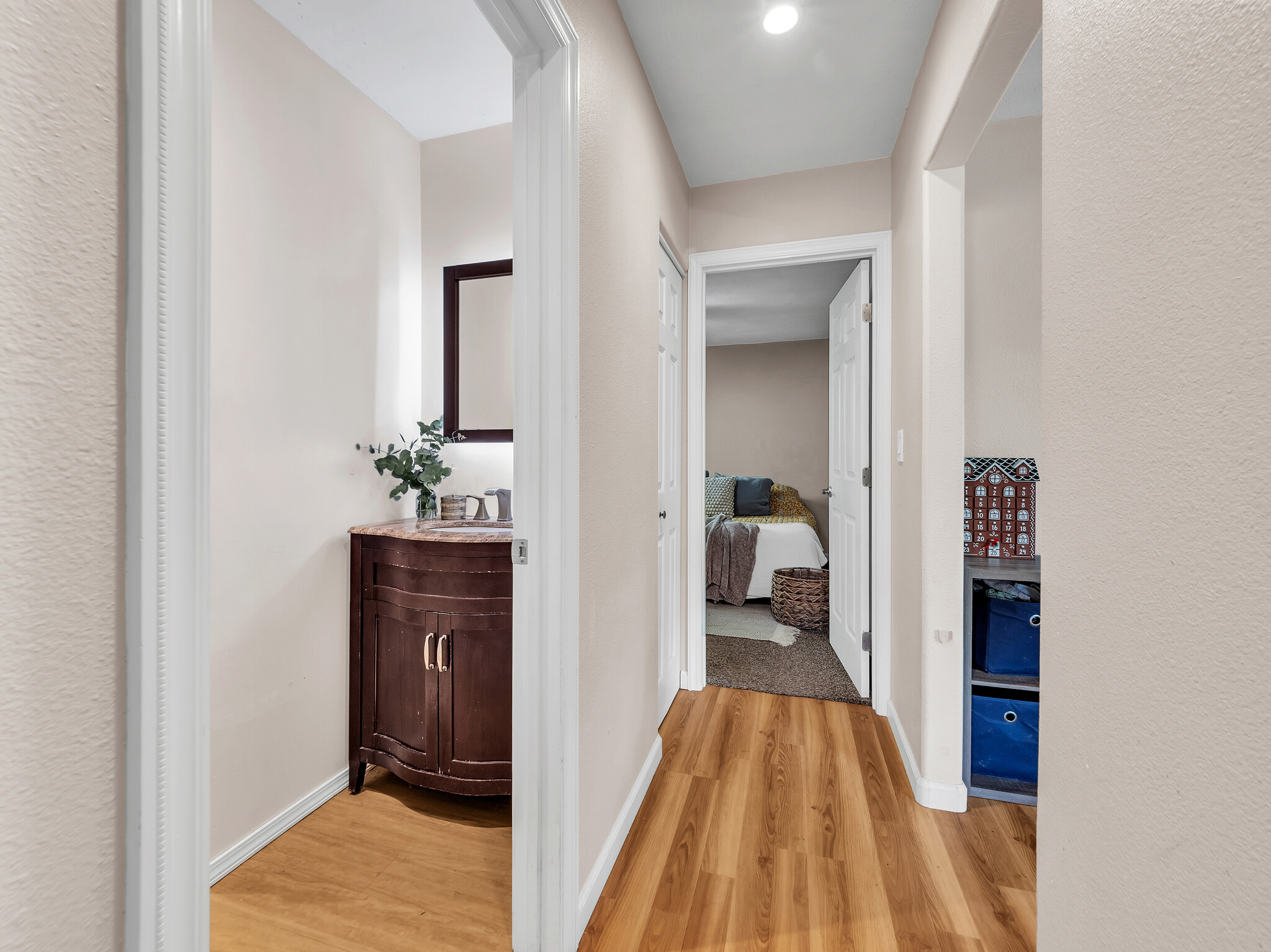 17-7658 North Kulani Road Mountain View, HI 96771 - Photo 8 of 24 a view of a bedroom from a hallway