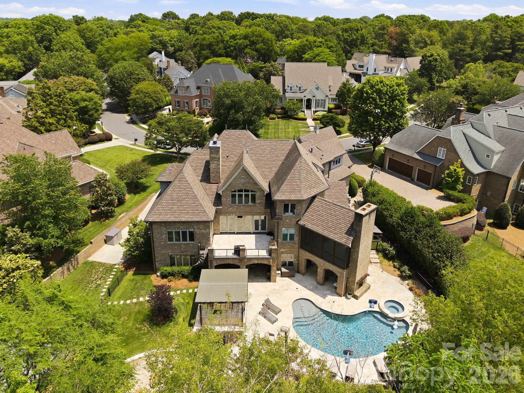7416 Lee Rea Road Charlotte, NC 28226 - Photo 5 of 48 an aerial view of a house with a yard