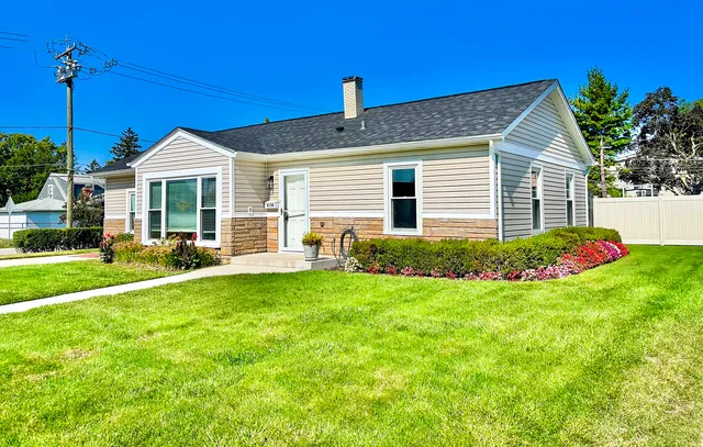 a house view with a garden space