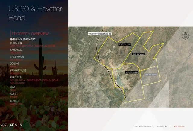 $6,000,000 | 42617 Hovatter Road, Salome, AZ 85348