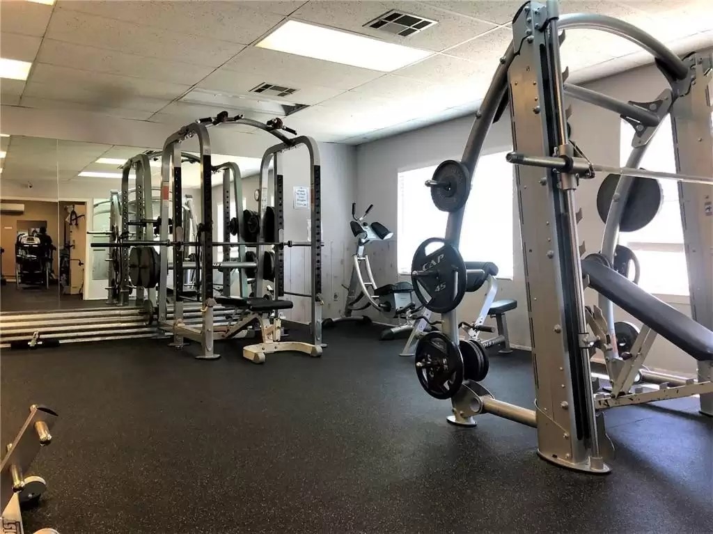 20701 Boggy Ford Road Lago Vista, TX 78645 - Photo 37 of 40 Exercise room with a paneled ceiling