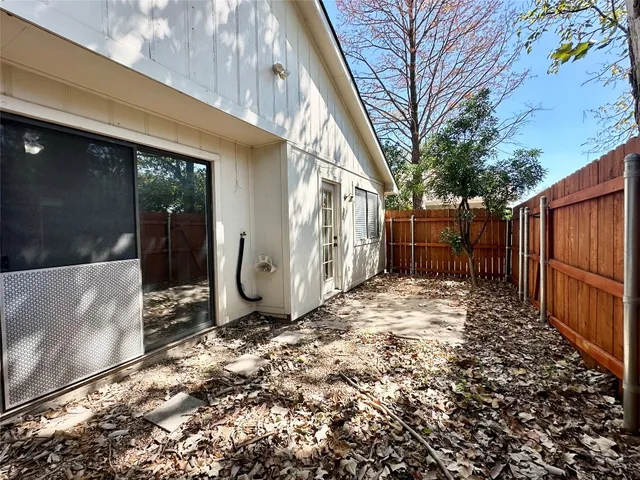a backyard of a house