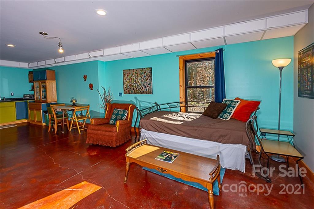 241 Ray Hill Road Horse Shoe, NC 28742 - Photo 26 of 43 a bed room with furniture and wooden floor