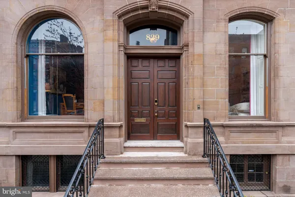 a front view of a house with entryway