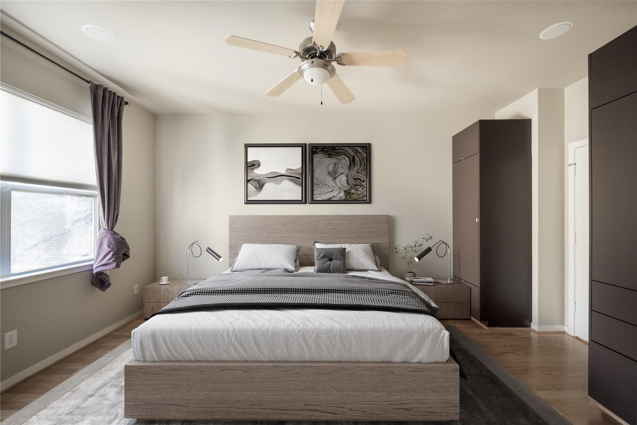 4243 Purdue Street, Unit C Houston, TX 77005 - Photo 30 of 48 a bedroom with a bed and a window