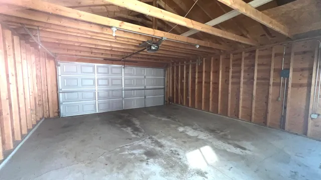 a view of empty room with garage
