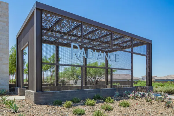 an outdoor space with garden view