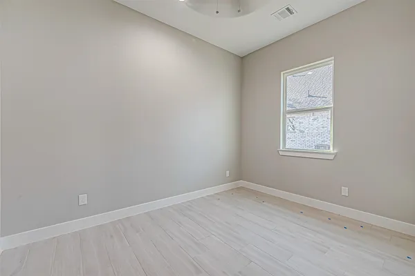 an empty room with a window