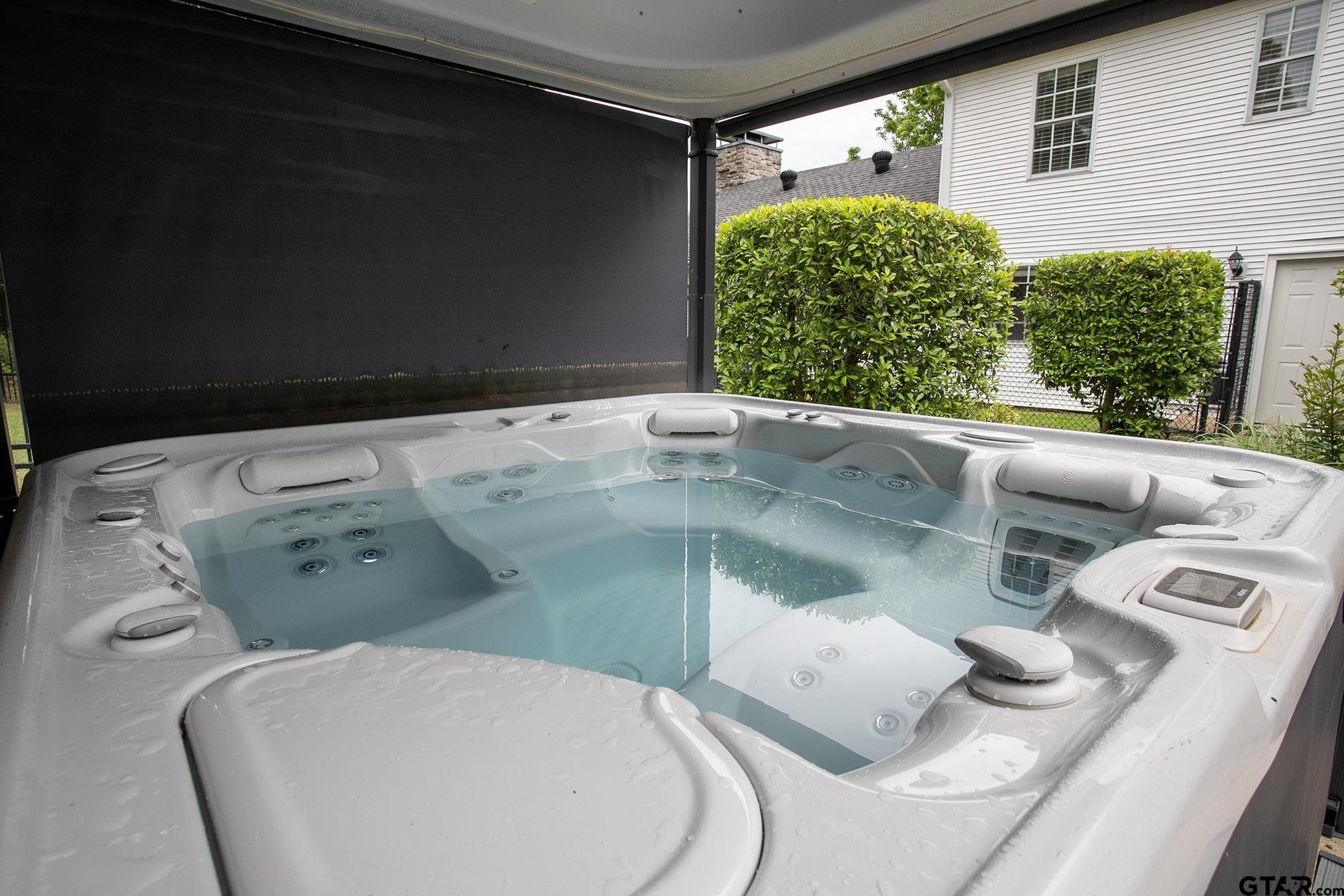18722 Ridgeline Road Tyler, TX 75703 - Photo 43 of 47 Large Hot tub with custom Gazebo style electric cover.
